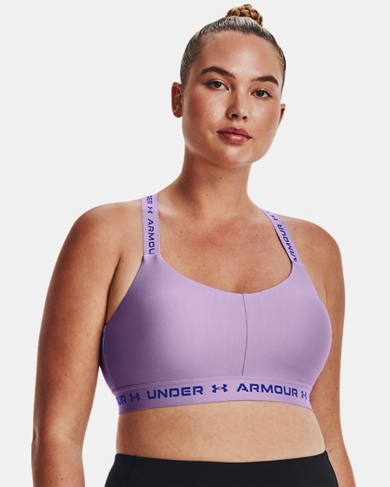 Women's UA Crossback Low Sports Bra in Purple image number 4